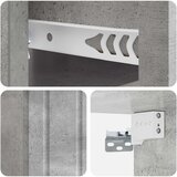  Noćni ormarić za montažu na zid Betonska siva 33 x 34,5 x 24 cm | shoptok.hr