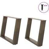  Noge za klub stolić U-oblik 2 kom Prirodni čelik 70 x (42-43) cm Čelik | shoptok.hr