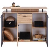 Mömax komoda leon, antracit, barva hrasta | Shoptok.si