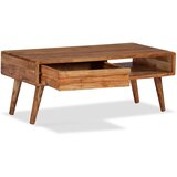  Stolić za kavu od masivnog drva sa izrezbarenom ladicom 100 x 50 x 40 cm | shoptok.hr