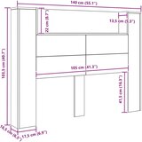  Krevetna ploča s LED-om Zidne Staro drvo 140 x 16 5 x 103 5 cm - Staro drvo 140 cm | shoptok.hr