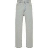 Trendyol Men's Blue 90's Straight Fit Jeans Denim Trousers Cene