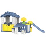 Ramiz Vrtna hiška s toboganom, košarkarsko žogo in vrtom z mizo modra | Shoptok.si