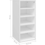 vidaXL ormarići za cipele 2 kom bijeli 31,5 x 35 x 70 cm od iverice | shoptok.hr
