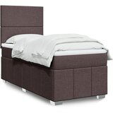 Maison Chic Box spring postelja - Vzmetna postelja z vzmetnico temno rjav 90x190 cm blago SL11341, (21901250) | Shoptok.si