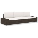 The Living Store Sekcijski kavč trosed poli ratan rjav - Vrtni Kavč, (21462009) | Shoptok.si