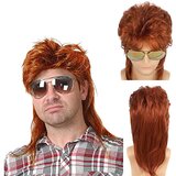 INF Moška lasulja Mullet, retro pričeska iz 80-ih reddish brown, (21695459) | Shoptok.si