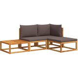 Maison Chic Seti vrtnega pohištva - Vrtna garnitura - Vrtni pohištvo set 4-delna z blazinami trden akacijev les, (21821272) | Shoptok.si