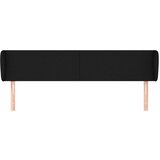  Vzglavje z ušesi črno 163x23x78/88 cm blago, (20794496) | Shoptok.si