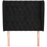  Uzglavlje s u&amp;scaron;ima crno 103x23x118/128 cm bar&amp;scaron;unasto Slike