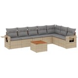 Maison Chic Seti vrtnega pohištva - Vrtna garnitura - Vrtni pohištvo set 8-delna z blazinami bež poli ratan, (21800214) | Shoptok.si