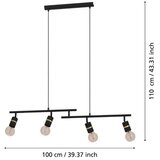 Eglo visilica LURONE 4xE27 100 cm crna mesing 900177 | shoptok.hr