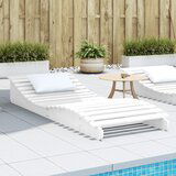 vidaXL Ležalnik bel 205x80x31,5 cm trdna borovina | Shoptok.si