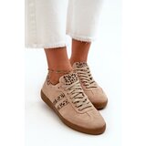 Zazoo N1068 Suede Low Women's Sneakers Beige | Shoptok.si