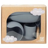 Momi silikonski set za hranjenje Ami Grey