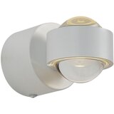 QAZQA Dizajnerska stenska svetilka bela vklj. LED IP44 - Lens | Shoptok.si
