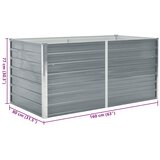  Vrtna Visoka Posuda za Biljke 160x80x77 cm Pocinčani čelik Siva boja | shoptok.hr