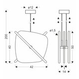  LED luster na sajli RELAX LED/15W/230V zlatna/bela | Eponuda.com