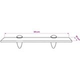  Zidna Polica Staklena 30x10 cm 8 mm | shoptok.hr