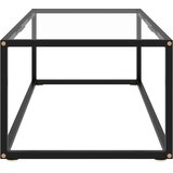  Stolić za kavu crni s kaljenim staklom 100 x 50 x 35 cm | shoptok.hr