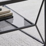 Premium Living klubska miza angel steklo v sivi barvi | Shoptok.si