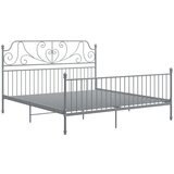 Maison Chic Posteljni okvir - Dvoposteljna postelja - Zakonska postelja siv kovinski 180x200 cm -J5478, (21772459) | Shoptok.si