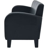  kavč - Sofa - Kanape trosed umetno usnje črne barve, (21726426) | Shoptok.si