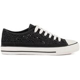 Shelvt Black openwork sneakers | shoptok.hr