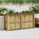 vidaXL Dvignjeno cvetlično korito 196x50x100 cm impregnirana borovina - - Rjava - 100.34 - 196 x 50 x 100 cm - 2025--TOPSELLER | Shoptok.si