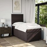 vidaXL Krevet s oprugama i madracem tamnosmeđi 100 x 200 cm od tkanine | shoptok.hr
