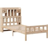 vidaXL Knjižna postelja brez vzmetnice 100x200 cm trdna borovina | Shoptok.si