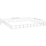 vidaXL Pasji boks srebrn 100 m² jeklo | Shoptok.si