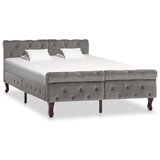 Maison Chic Posteljni okvir - Dvoposteljna postelja - Zakonska postelja siv žamet 120x200 cm-J15115, (21775088) | Shoptok.si
