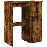 vidaXL Barska miza s policami dimljen hrast 90x47,5x103,5 cm inž. les | Shoptok.si