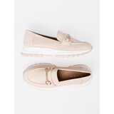 Shelvt Light beige loafers with a decorative gold element | shoptok.hr