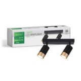 Greentech LED SPOT SVETILJKA GU10 X 2 CRNO-ZLATNA Cene