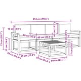  Set vanjskih sofa 5 kom. Prirodna i krem | shoptok.hr