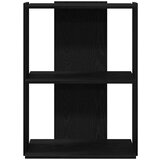vidaXL Knjižna omara 3-nadstropna črna 60x30x80 cm inž. les | Shoptok.si