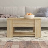  Klubska mizica sonoma hrast 79x49x41 cm konstruiran les, (20601555) | Shoptok.si