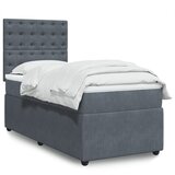 The Living Store Box spring postelja z vzmetnico temno siva 80x200 cm žamet - Box Spring Postelja, (21491928) Cene