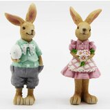 Viter Uskršnja figura zečica sa cvećem/ zeka sa jajetom 13cm ( 465014 ) Cene