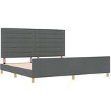  Tamnosivi Tkaninski Krevetni Okvir 200x200 cm | shoptok.hr