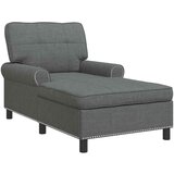  Ležaljka s jastukom Tamno siva 91 x 157 x 91 cm tkanina | shoptok.hr