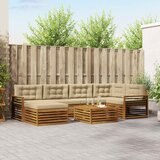  Set vanjskih sofa 7 kom. Prirodna i bež Cijene
