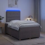  LED okvir za krevet s madracem Sivosmeđa 120 x 190 cm Tkanina | shoptok.hr
