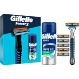 Gillette sensor 3 + 6 dopuna + series gel 75ml gifting paket Cene'.'