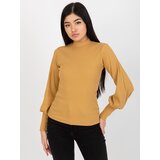 RUE PARIS Blouse-RV-BZ-5223.15-light camel | Shoptok.si