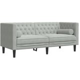  3-dijelni set sofa Chesterfield svjetlosivi baršunasti | shoptok.hr
