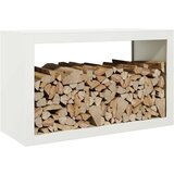 vidaXL Stalak za drva za ogrjev bijeli 100x40x60 cm čelični | shoptok.hr