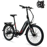 FLEBI Električno mestno kolo Swan 24" sivo | 70 km dosega - baterija 10,4 Ah, (22118445) Cene